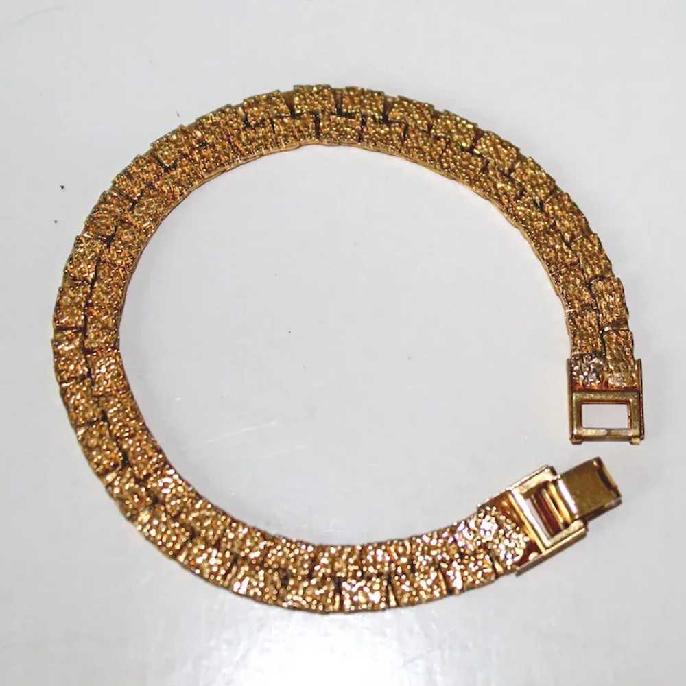 Bracelet Reversible Fancy Gold Tone Links - image 4
