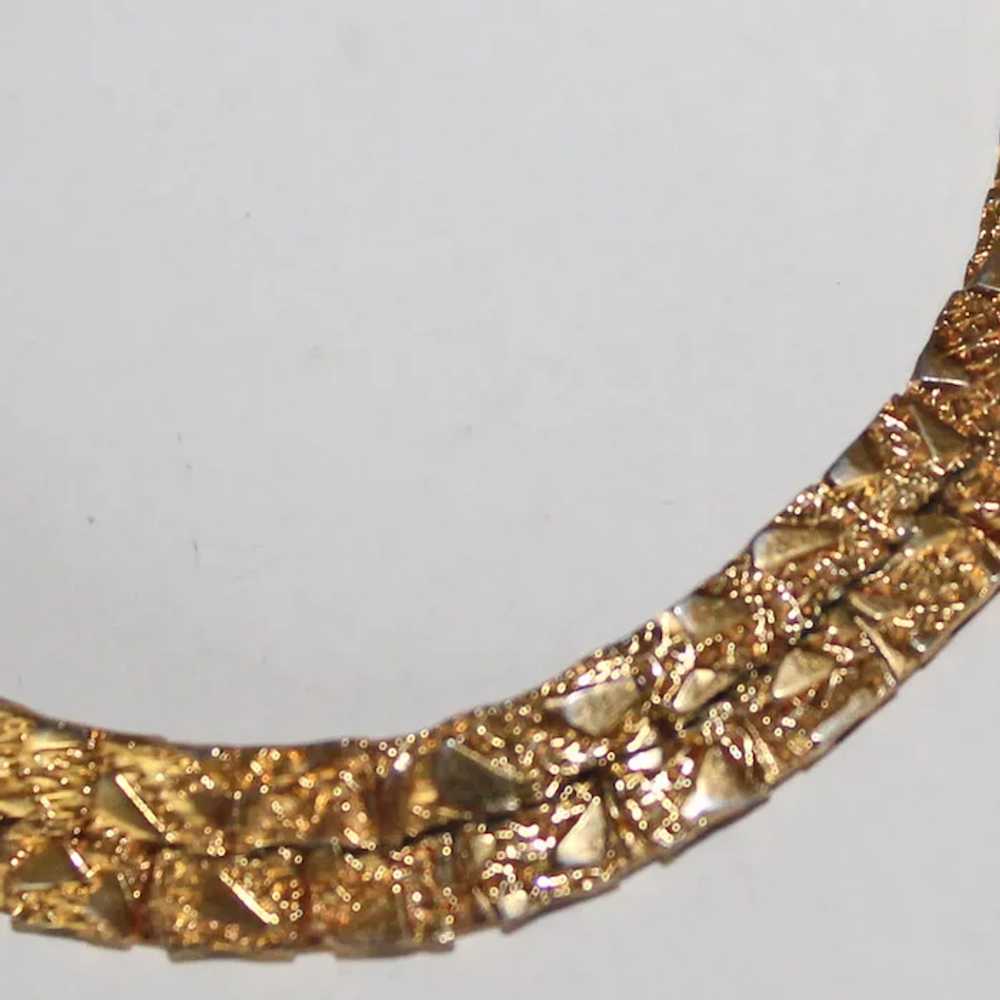 Bracelet Reversible Fancy Gold Tone Links - image 5