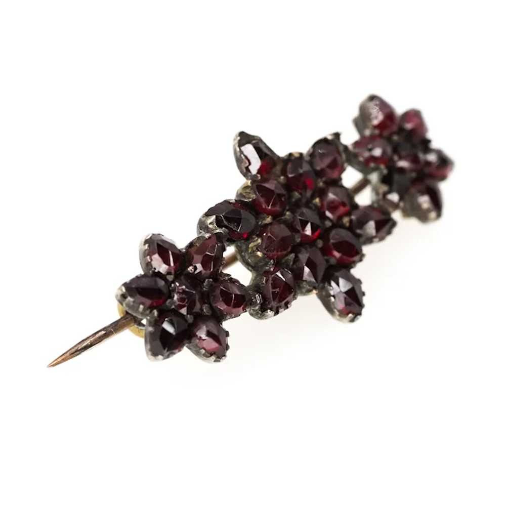 Antique 1880s Late Victorian Rose Cut Garnet and … - image 3