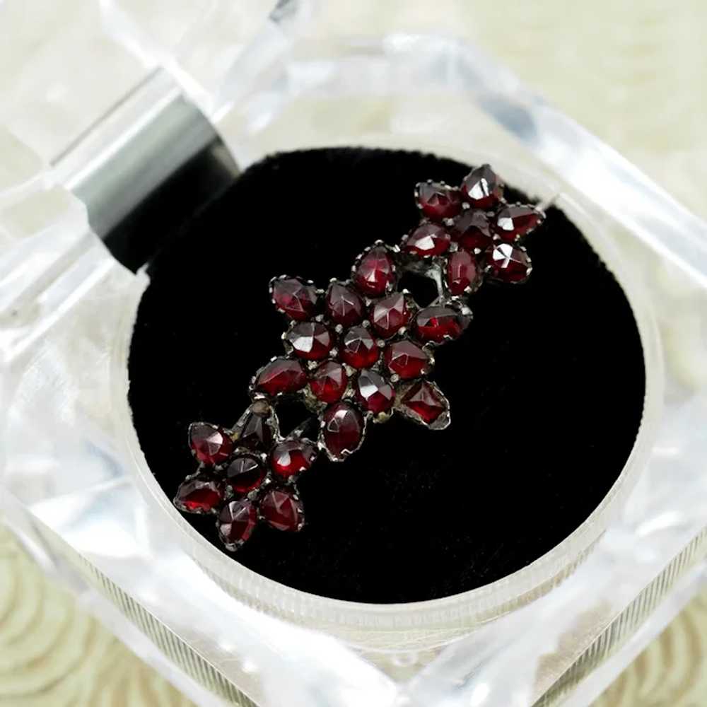 Antique 1880s Late Victorian Rose Cut Garnet and … - image 4