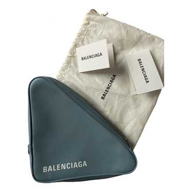 Balenciaga Triangle leather clutch bag