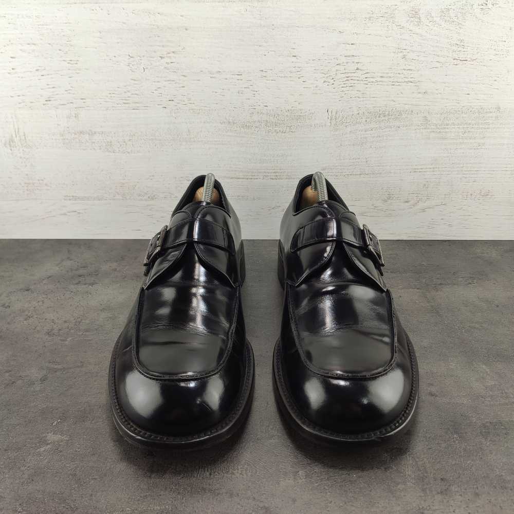 Hugo Boss Boss black leather monk strap shoes Sz … - image 3