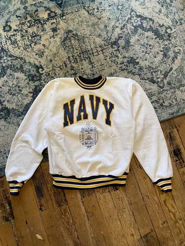 Collegiate × Military × Vintage 90s Vintage Navy … - image 1