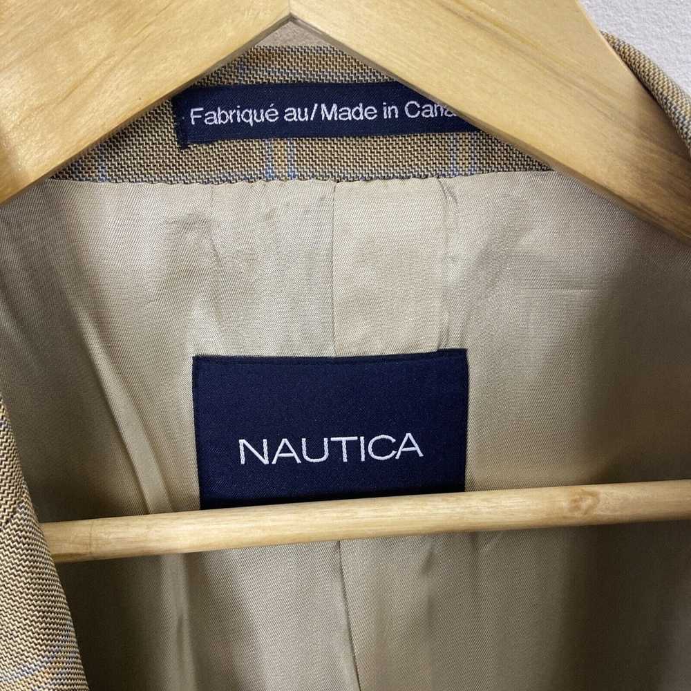 Nautica Nautica Men 44L Wool Check Blazer Sports … - image 10