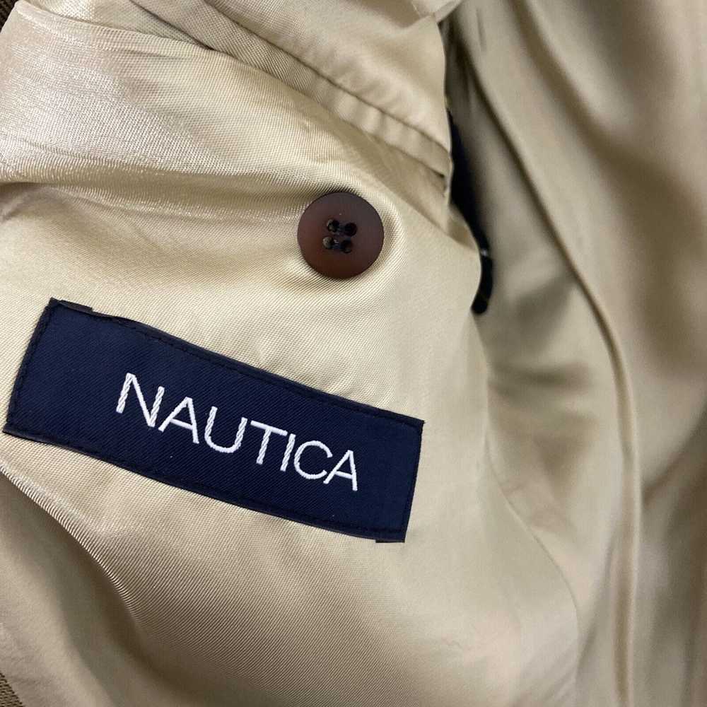 Nautica Nautica Men 44L Wool Check Blazer Sports … - image 8