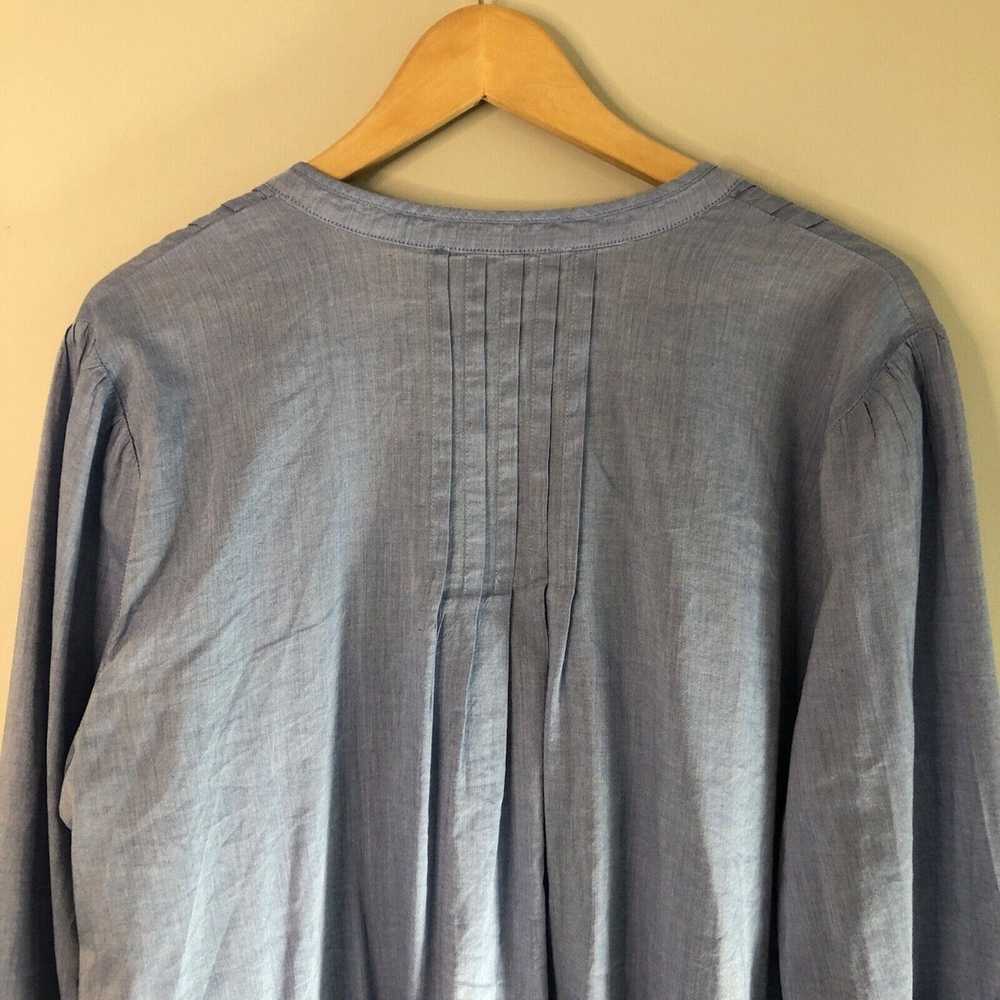 Loft Ann Taylor Loft Womens Tunic Blouse XL Blue … - image 2