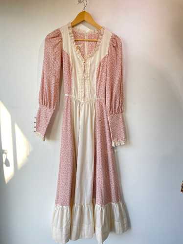 Vintage Gunne Sax Pink/Red Floral Dress