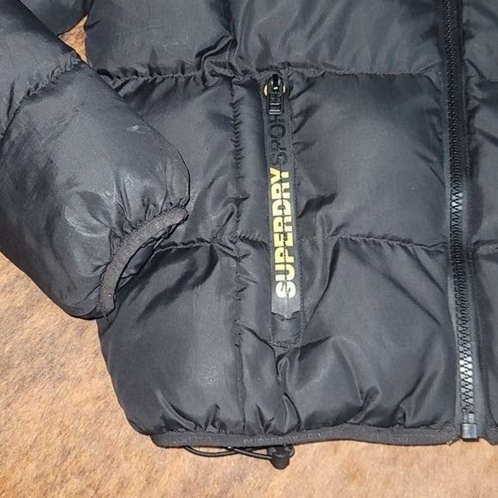 Superdry Super Dry Sport coat puffer black gold l… - image 4