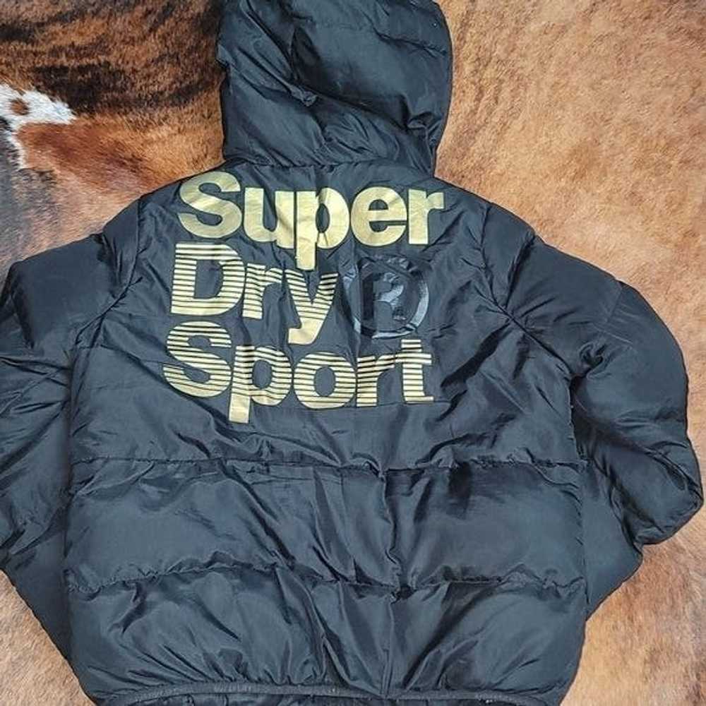 Superdry Super Dry Sport coat puffer black gold l… - image 6