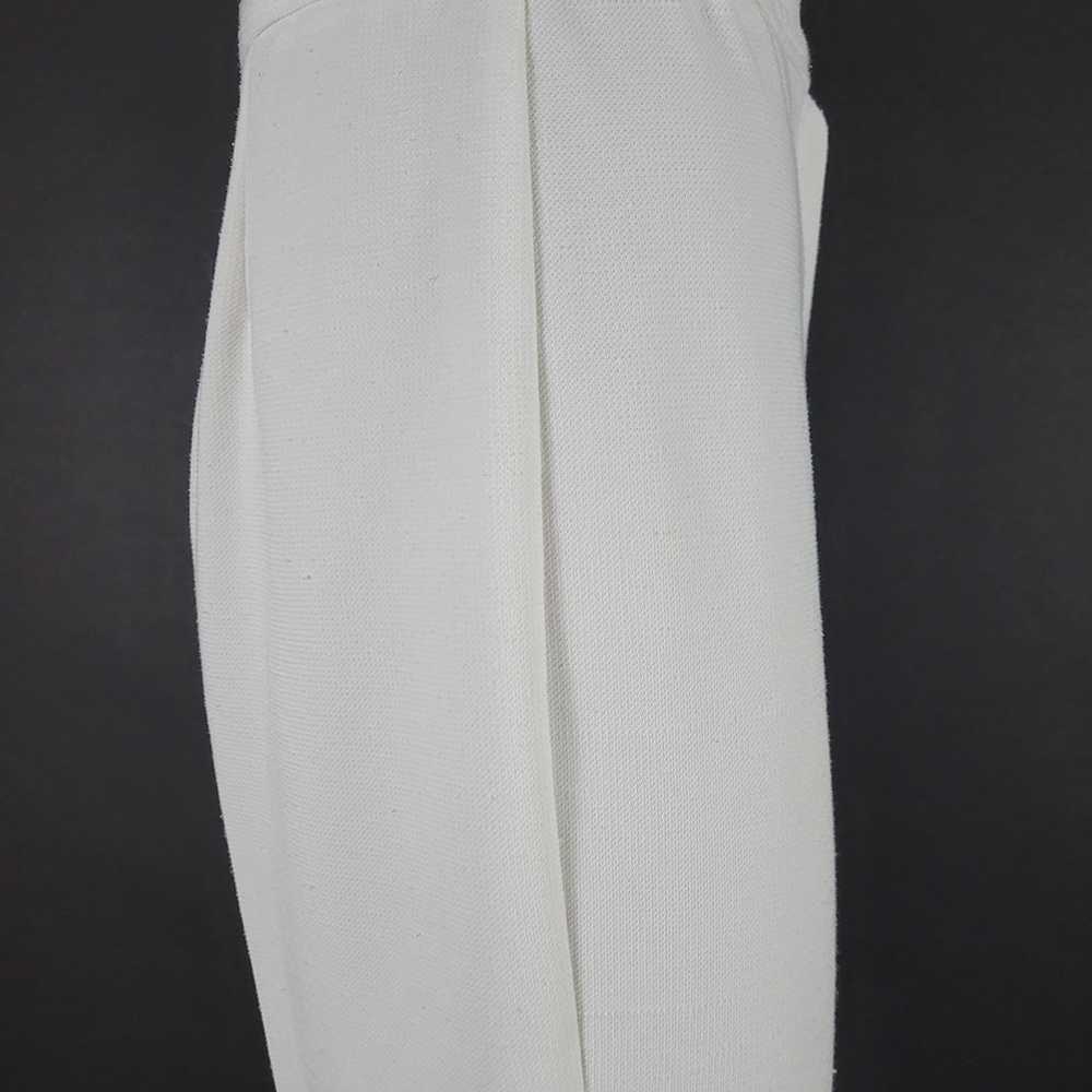 70s White High Rise Double Knit Pants - image 10
