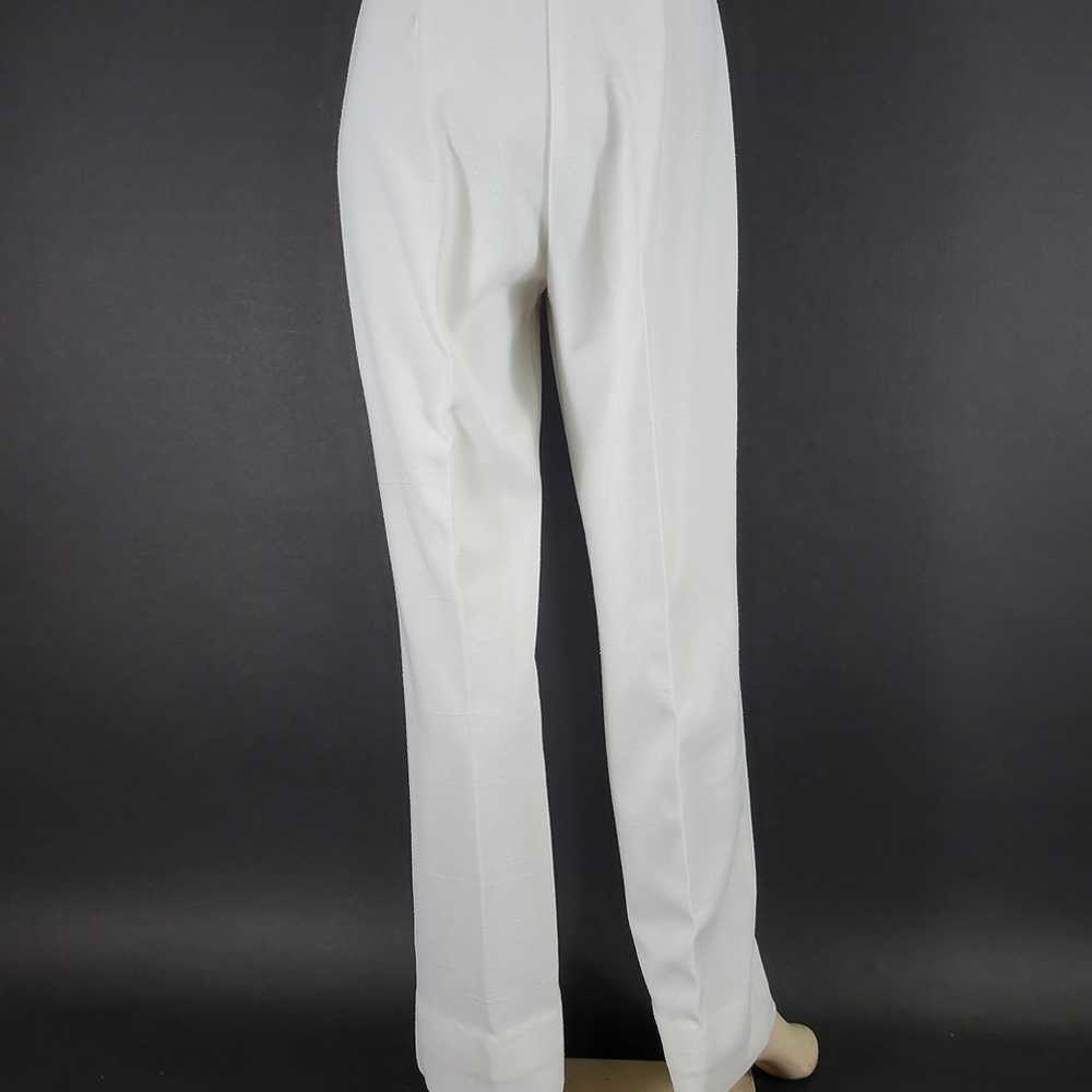 70s White High Rise Double Knit Pants - image 11