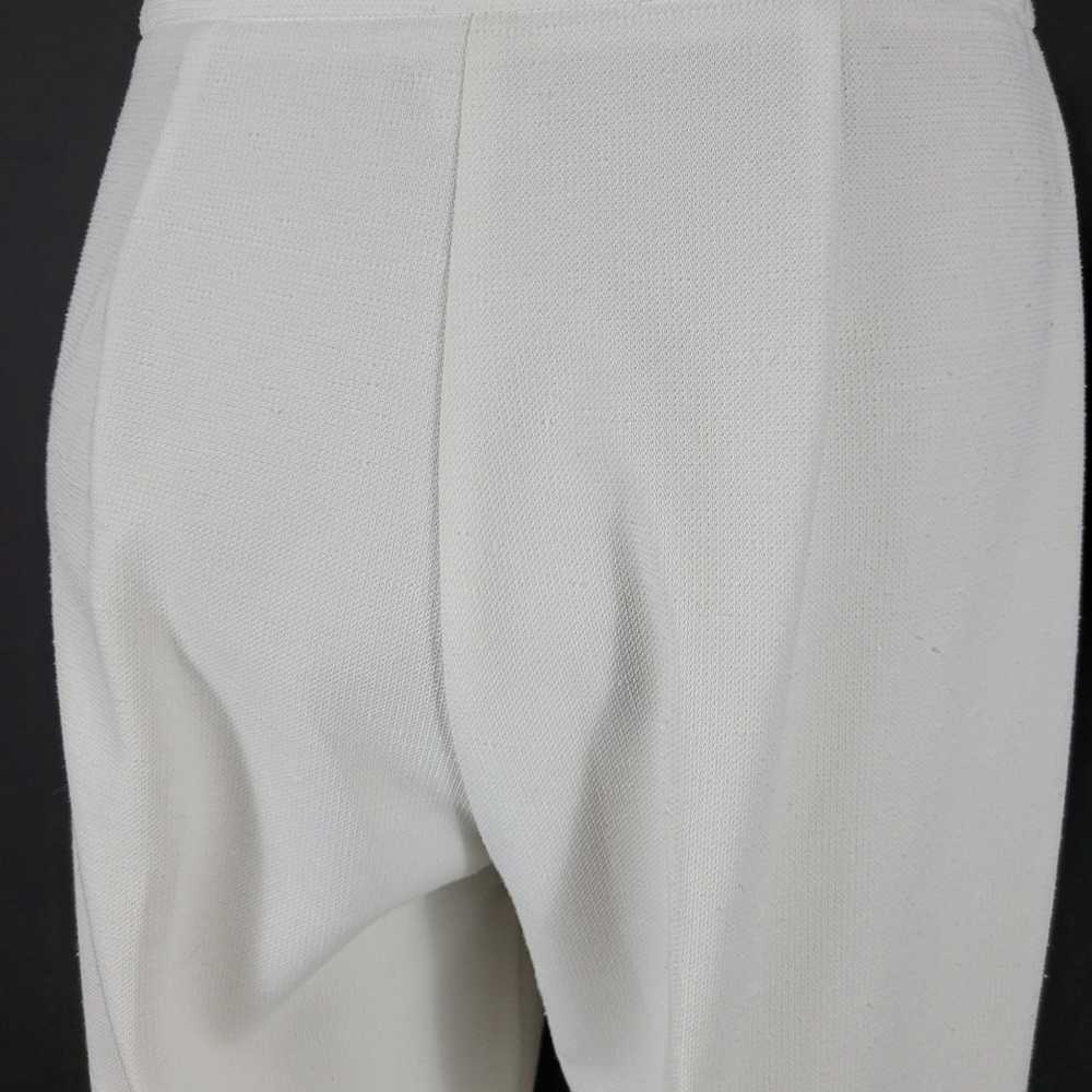 70s White High Rise Double Knit Pants - image 12
