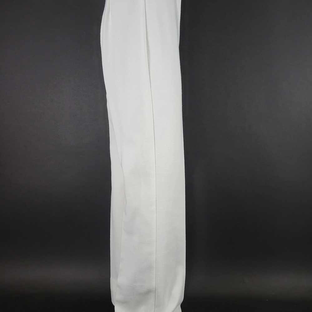 70s White High Rise Double Knit Pants - image 9