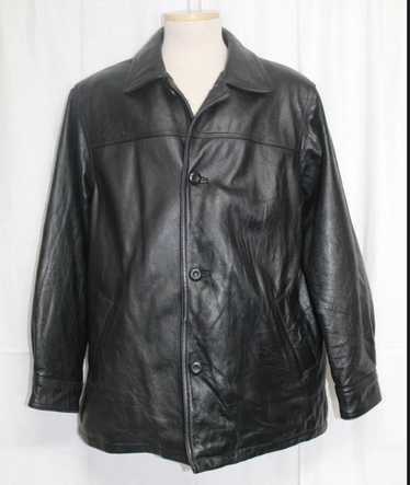 Leather Jacket × Vintage Outbrook Men's Genuine P… - image 1