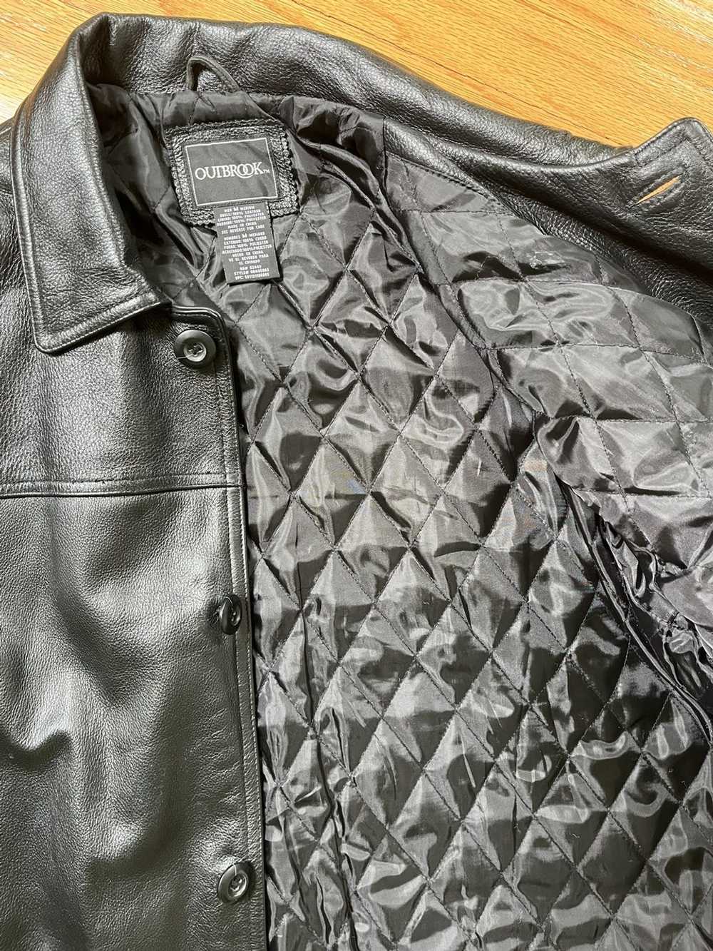 Leather Jacket × Vintage Outbrook Men's Genuine P… - image 2