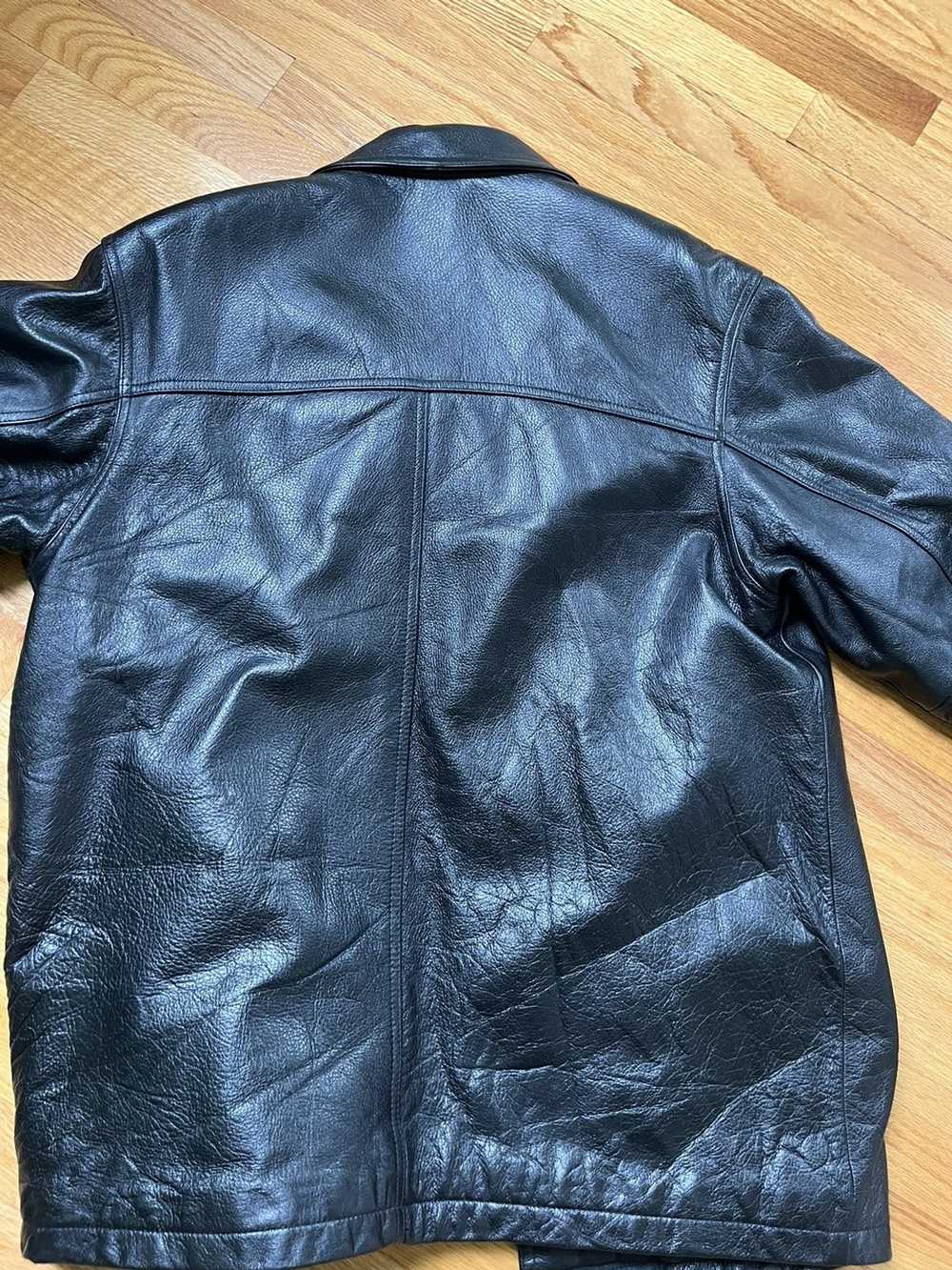 Leather Jacket × Vintage Outbrook Men's Genuine P… - image 4