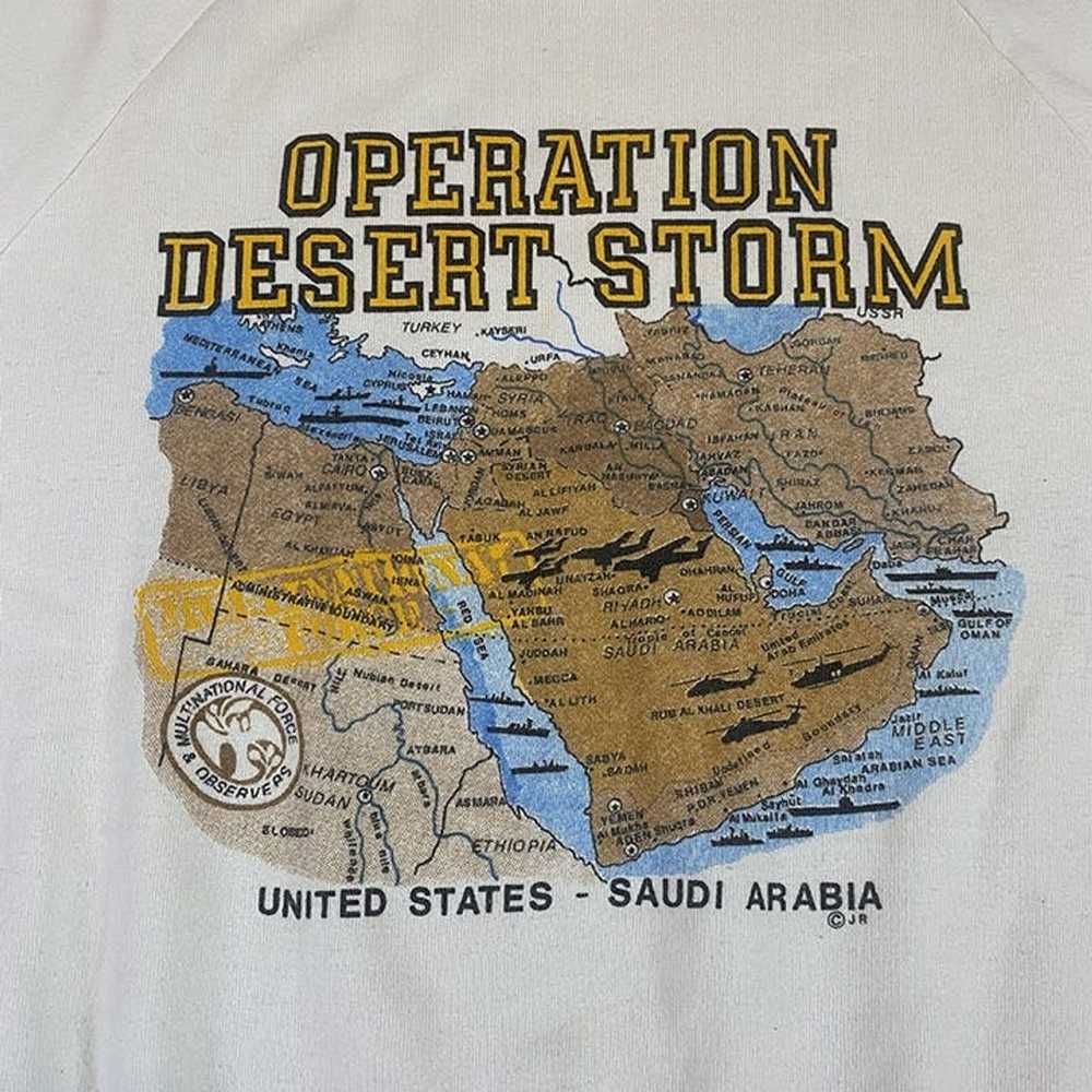 Military × Vintage 90s Operation Desert Storm Cre… - image 2