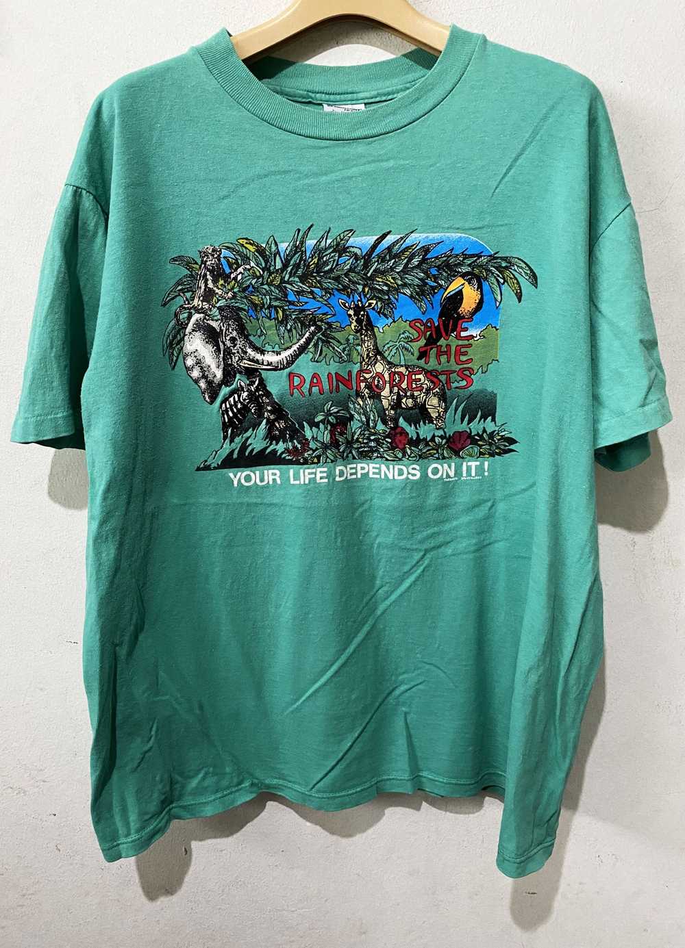 Vintage Vintage 90s Save The Rainforest Shirt Gem