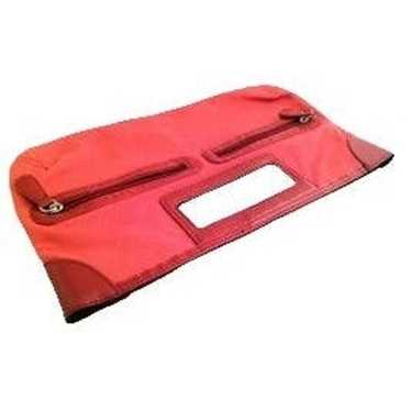 Vintage BONITA Clutch RED Faux Leather Zippers Bag