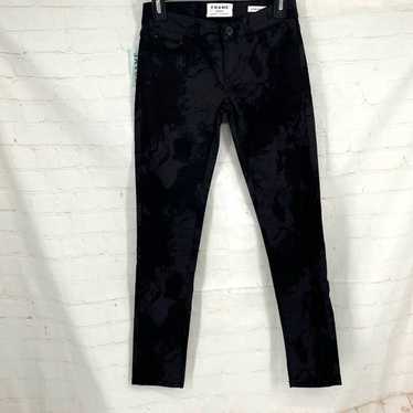 Frame FRAME Black acid wash skull denim jeans