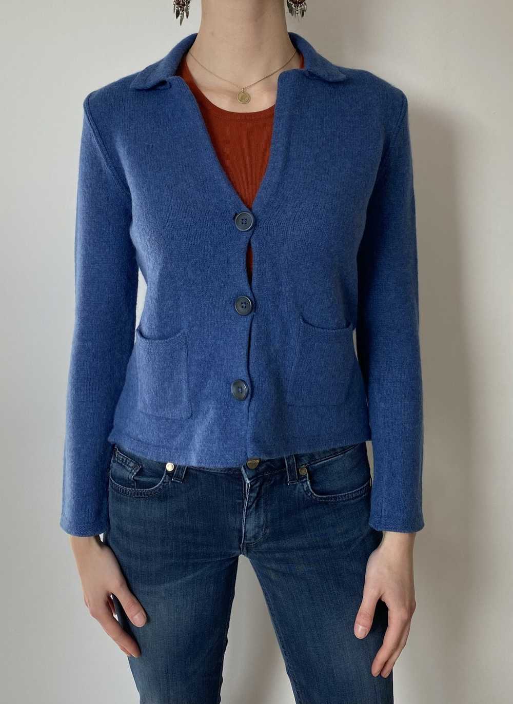 Other × Vintage CHRISTIAN BERG blue wool cardigan - image 9