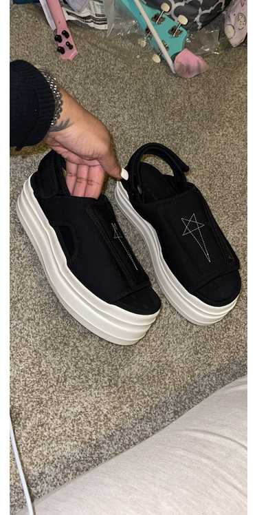 Rick Owens RICK OWENS BLACK EMBROIDERED STAR PLATF