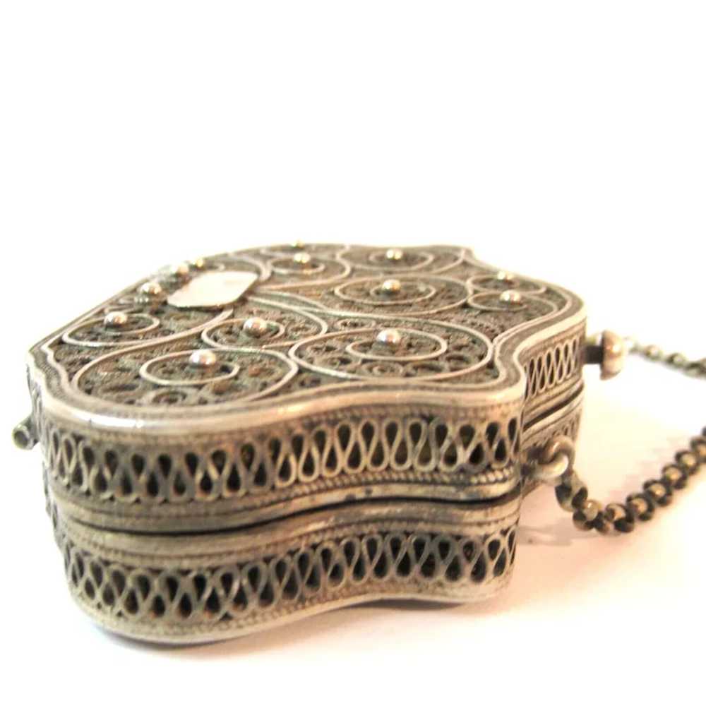 Antique Coin Purse Fine Ornate Filigree Work on B… - image 8