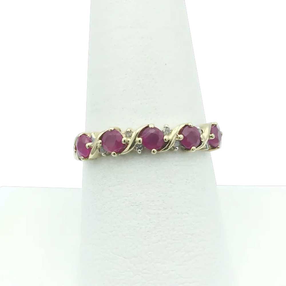 10K Ruby and Diamond Ring - image 1