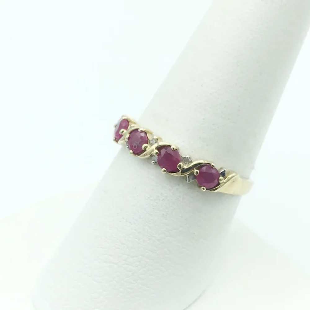 10K Ruby and Diamond Ring - image 2