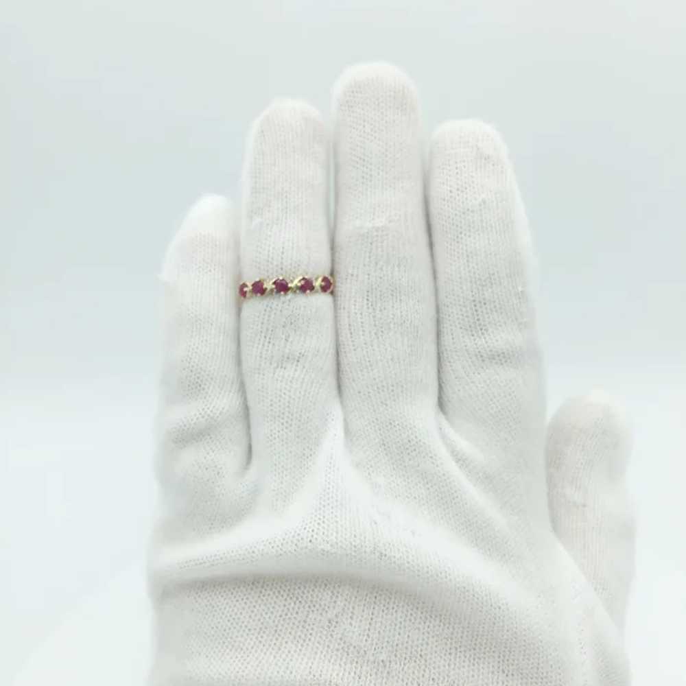 10K Ruby and Diamond Ring - image 6