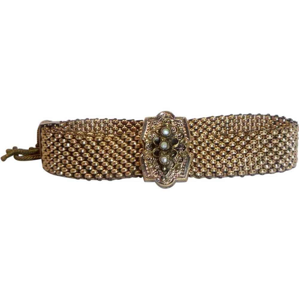 Antique Victorian Gold Filled Slide Bracelet - image 1