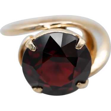 Classic Garnet Solitaire Bypass Ring