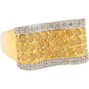 14k Yellow and White Diamond Ring