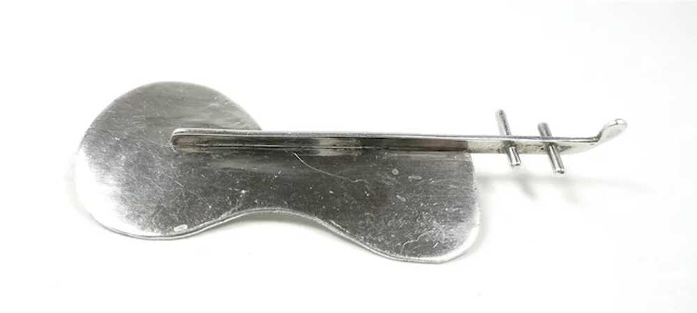 Musical Lobel Style Guitar Brooch c. 1960 - image 3