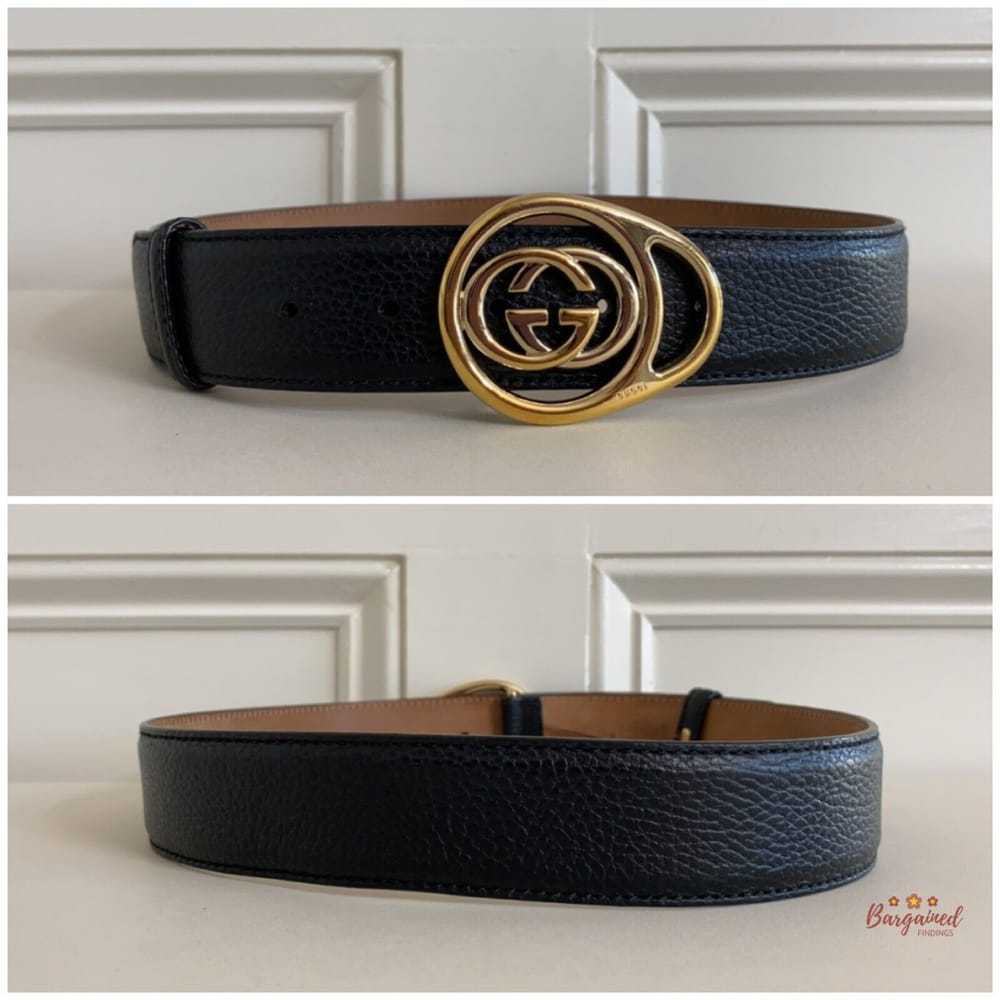 Gucci Interlocking Buckle leather belt - image 11