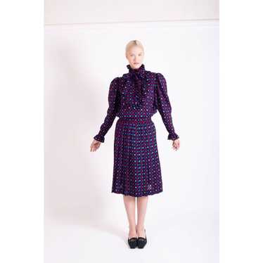 Authentic Vintage Yves Saint Laurent YSL Scarf Silk Wool Shawl Multicolor  Sz XL