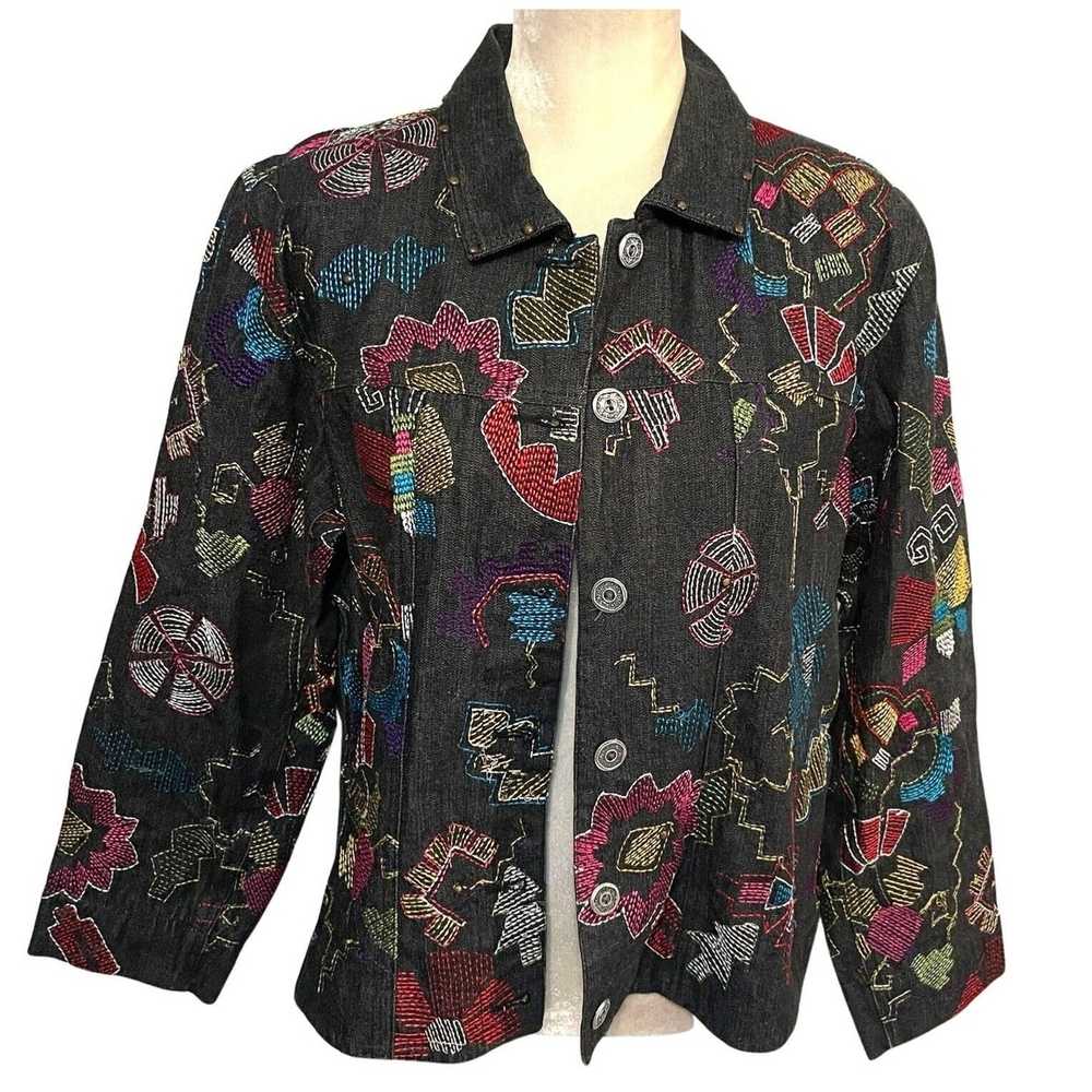 Other Stonebridge Denim Embroidered Jacket Womens… - image 2