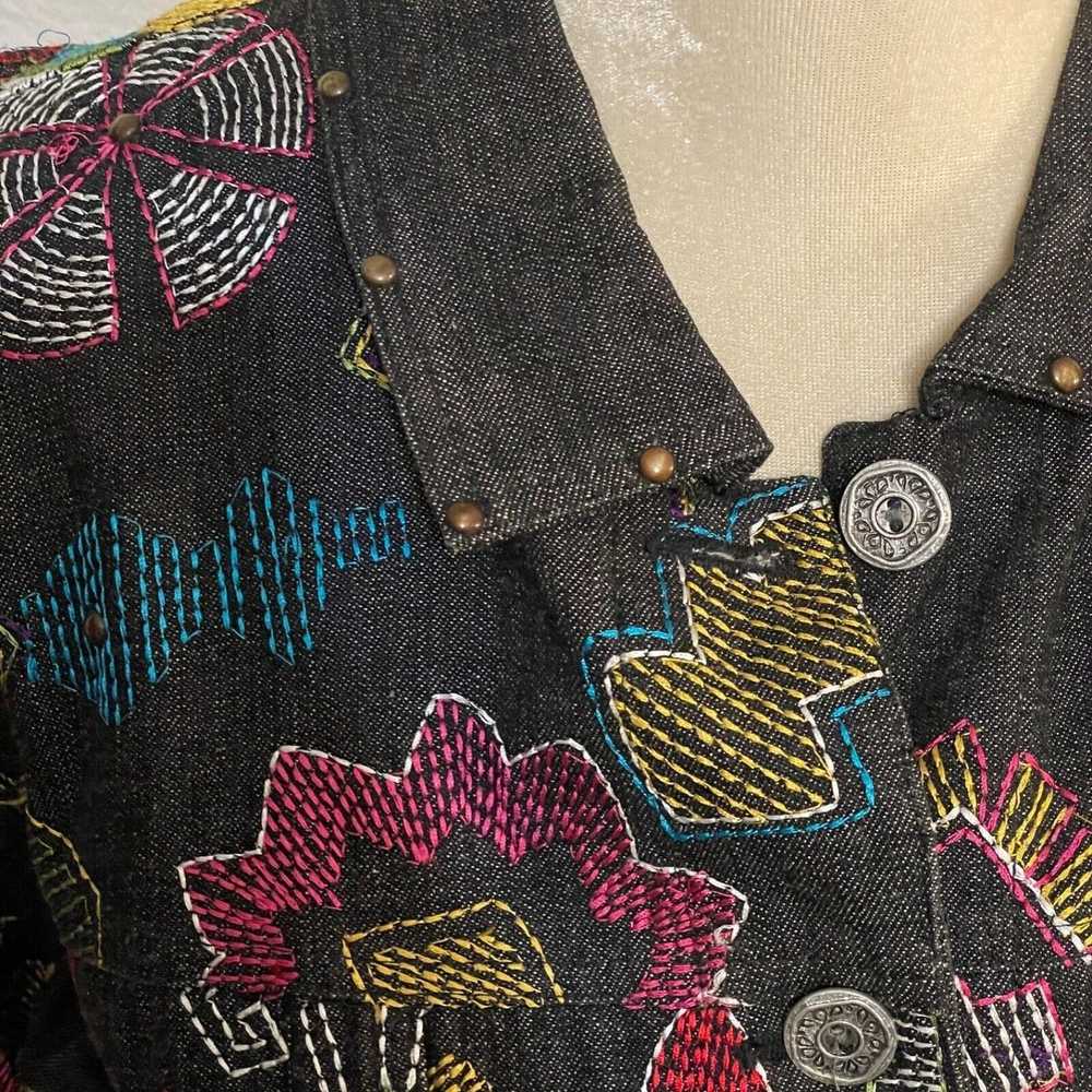 Other Stonebridge Denim Embroidered Jacket Womens… - image 5