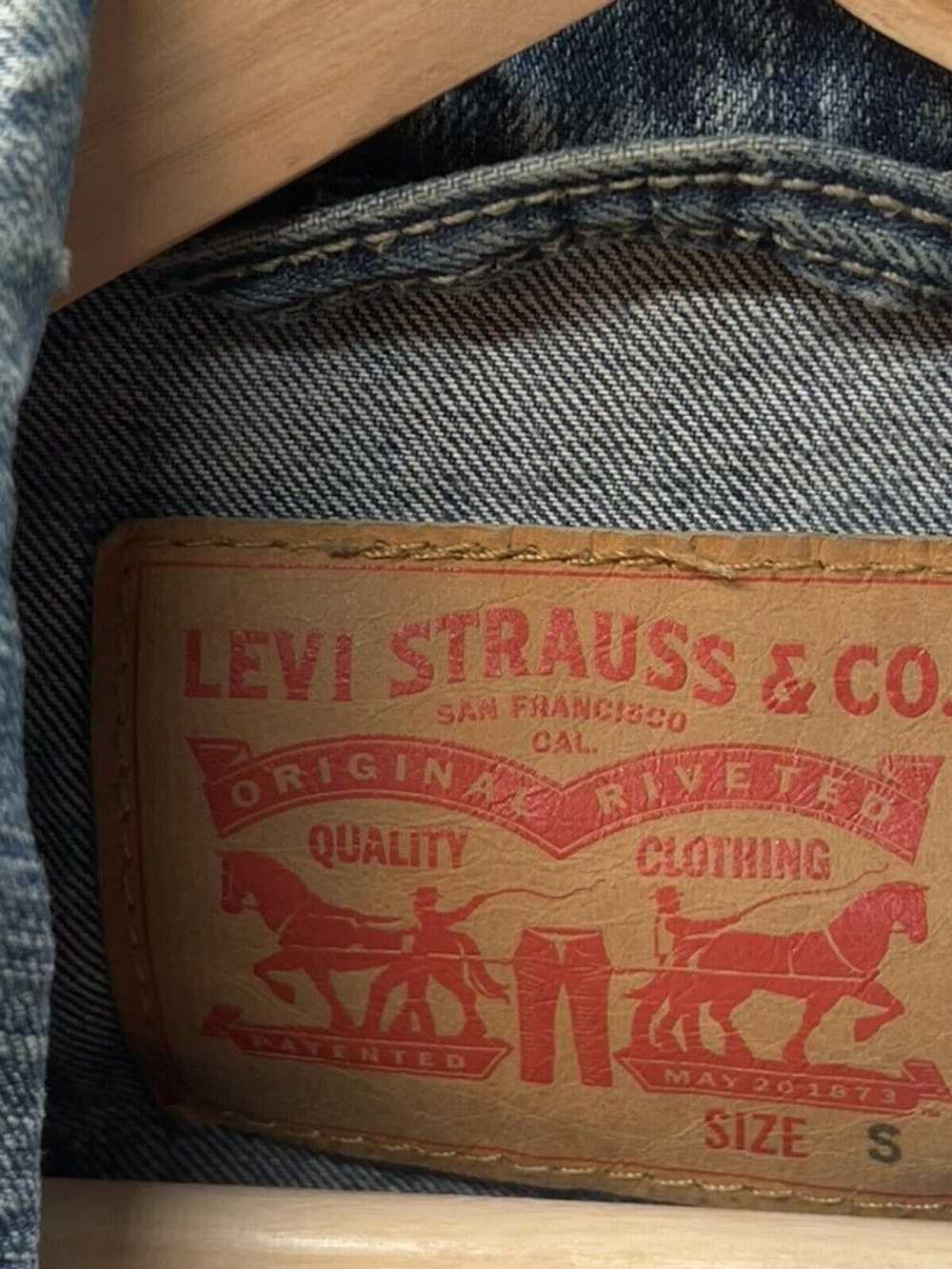 Levi's Levis Strauss Trucker Blue Jean Denim Jack… - image 3