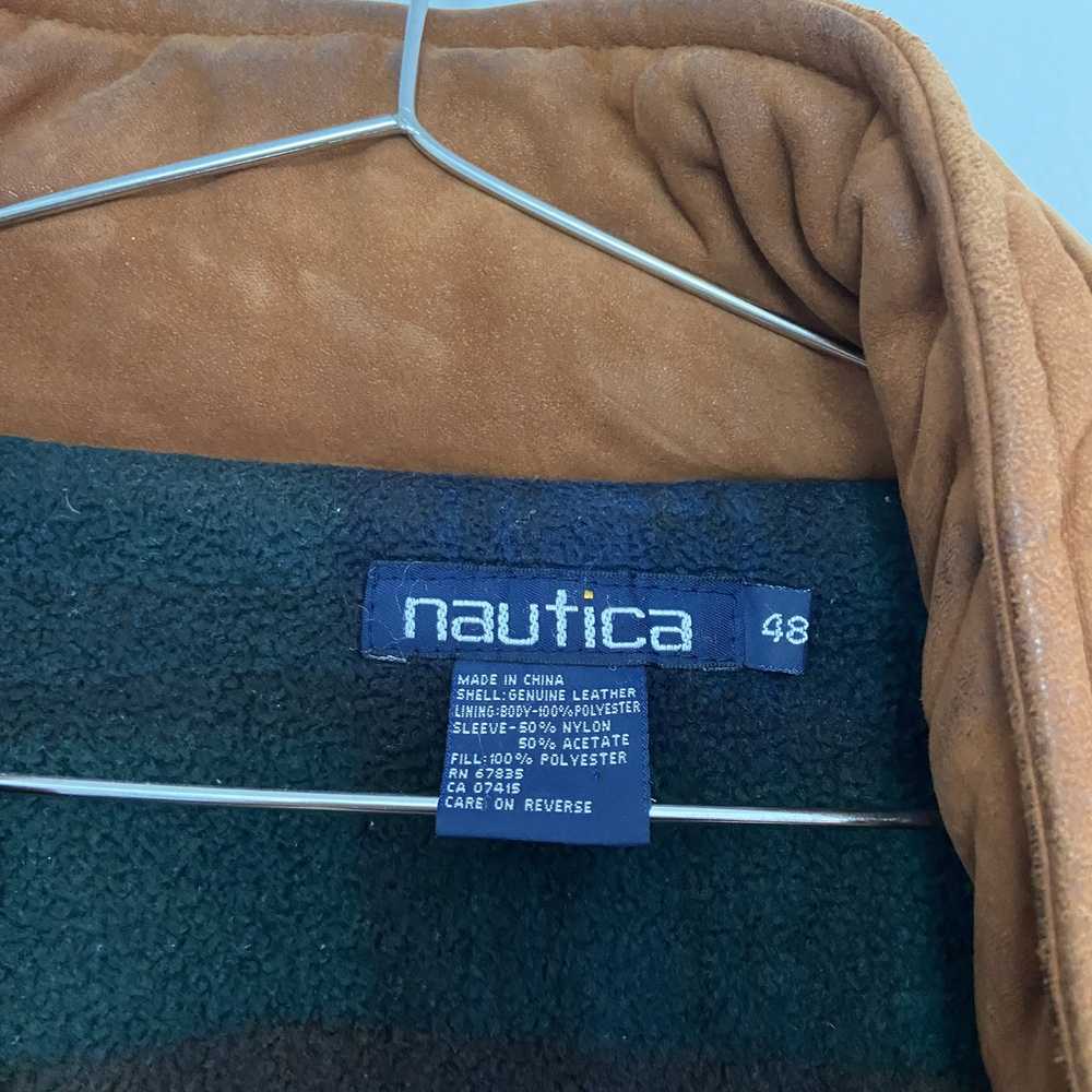 Nautica × Vintage 90's Heavy Flannel Lined Nautic… - image 2