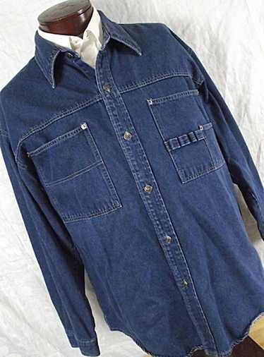 Vintage Results Jeans Mens Shirt Jacket Denim
