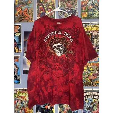 Chaser Grateful Dead Skull & Roses Tie Dye Crew Neck Tee L