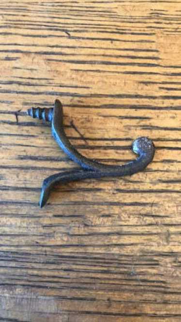 Antique Cast Iron Coat Hook - 2" - image 1