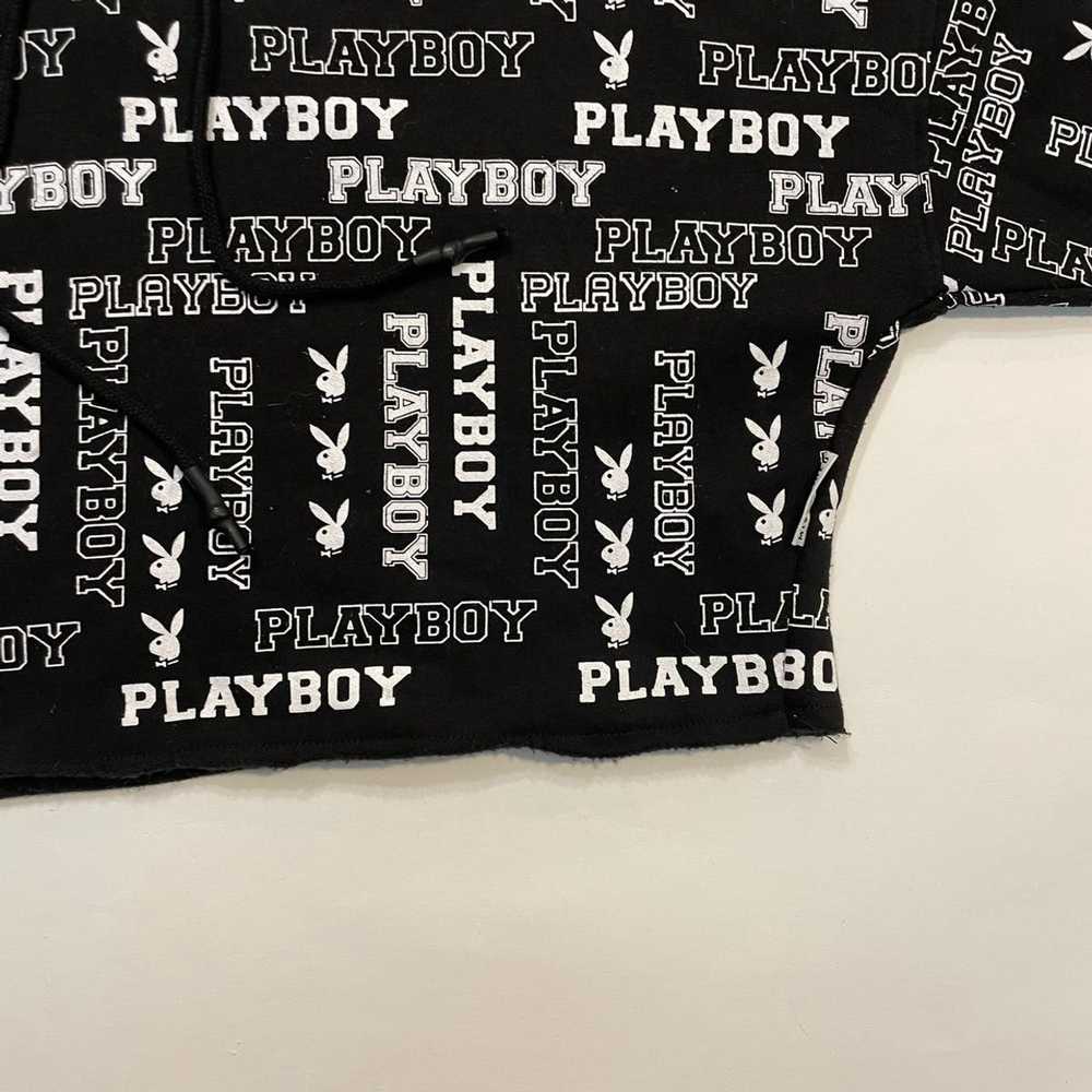 Playboy Playboy x Missguided patterned crop hoodi… - image 3