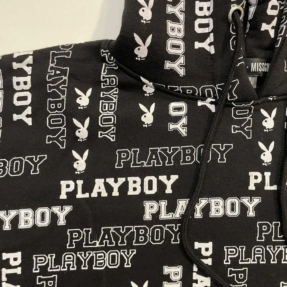 Playboy Playboy x Missguided patterned crop hoodi… - image 4