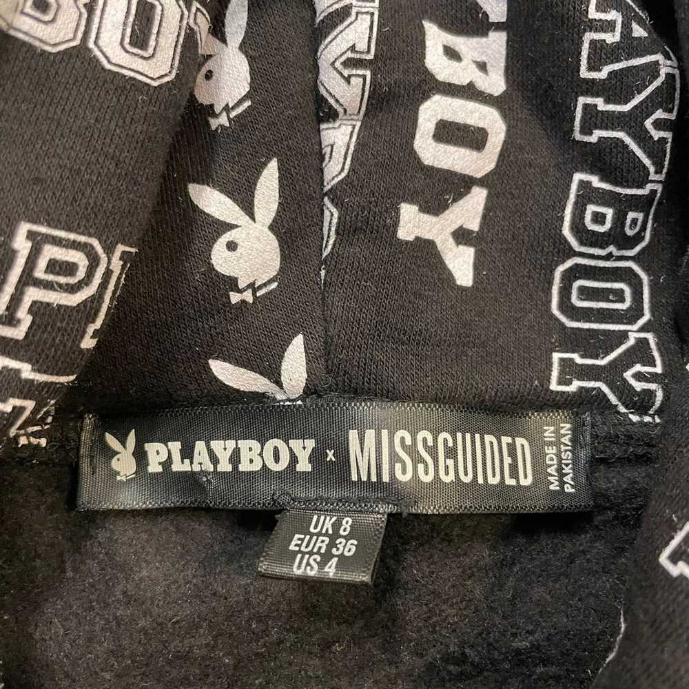 Playboy Playboy x Missguided patterned crop hoodi… - image 7