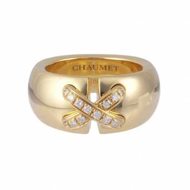 Auth CHAUMET Ring Diamond Liens Evidence Wedding Band US5.5 18K
