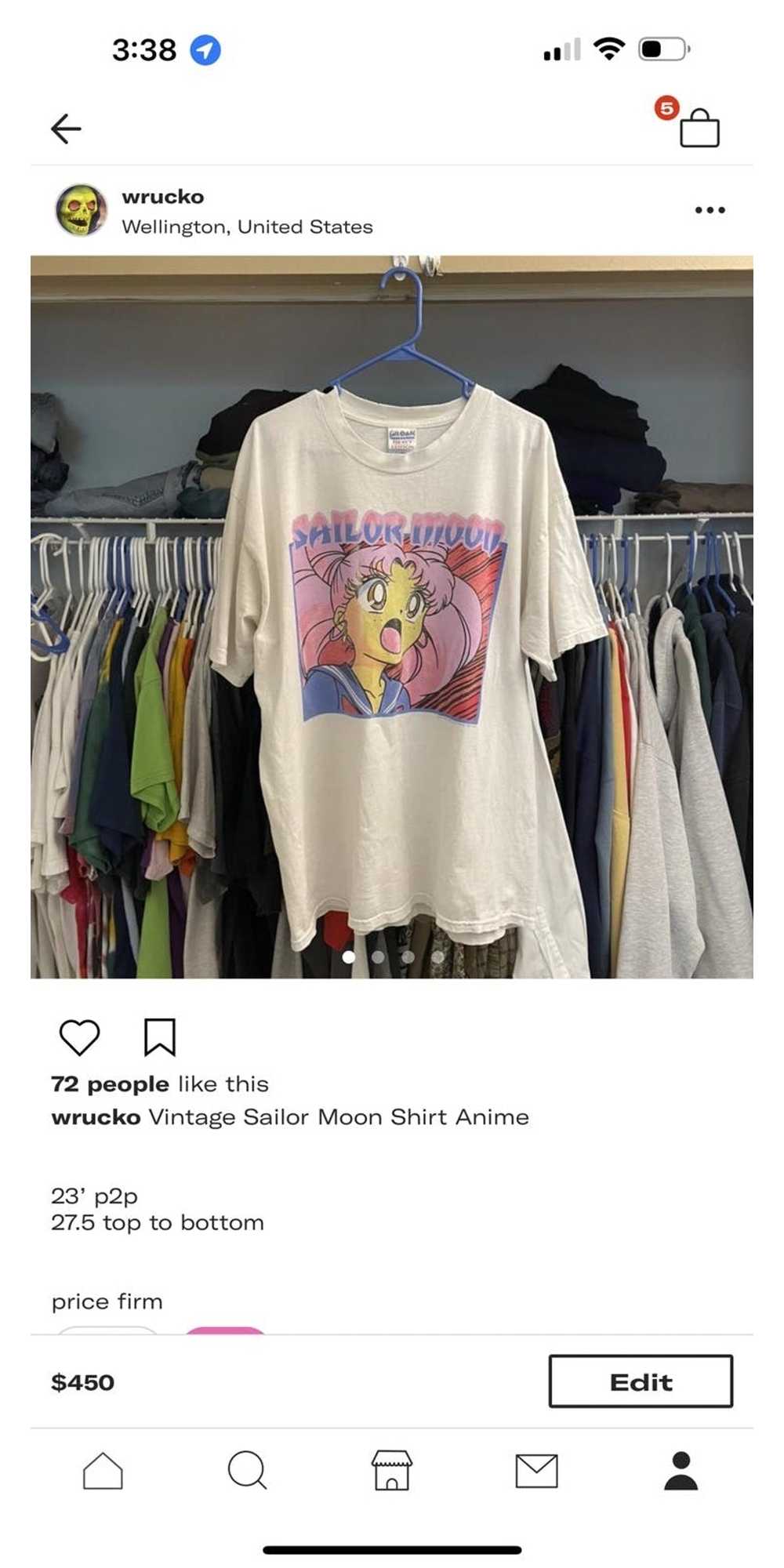 Gildan Vintage Chibi Sailor Moon Shirt (Authentic) - image 1