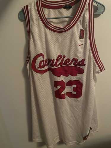 Lebron James #23 Cleveland Cavs White Away Rookie Jersey NBA Authentic  youth XL