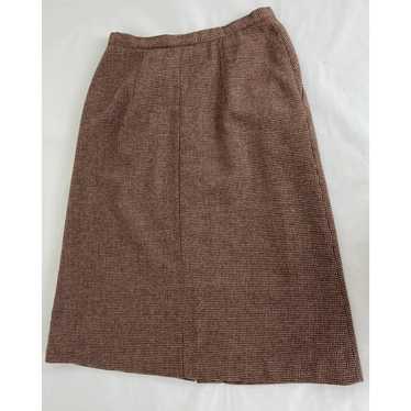 Evan Picone Vintage Wool Evan-Picone Skirt Tan Hou